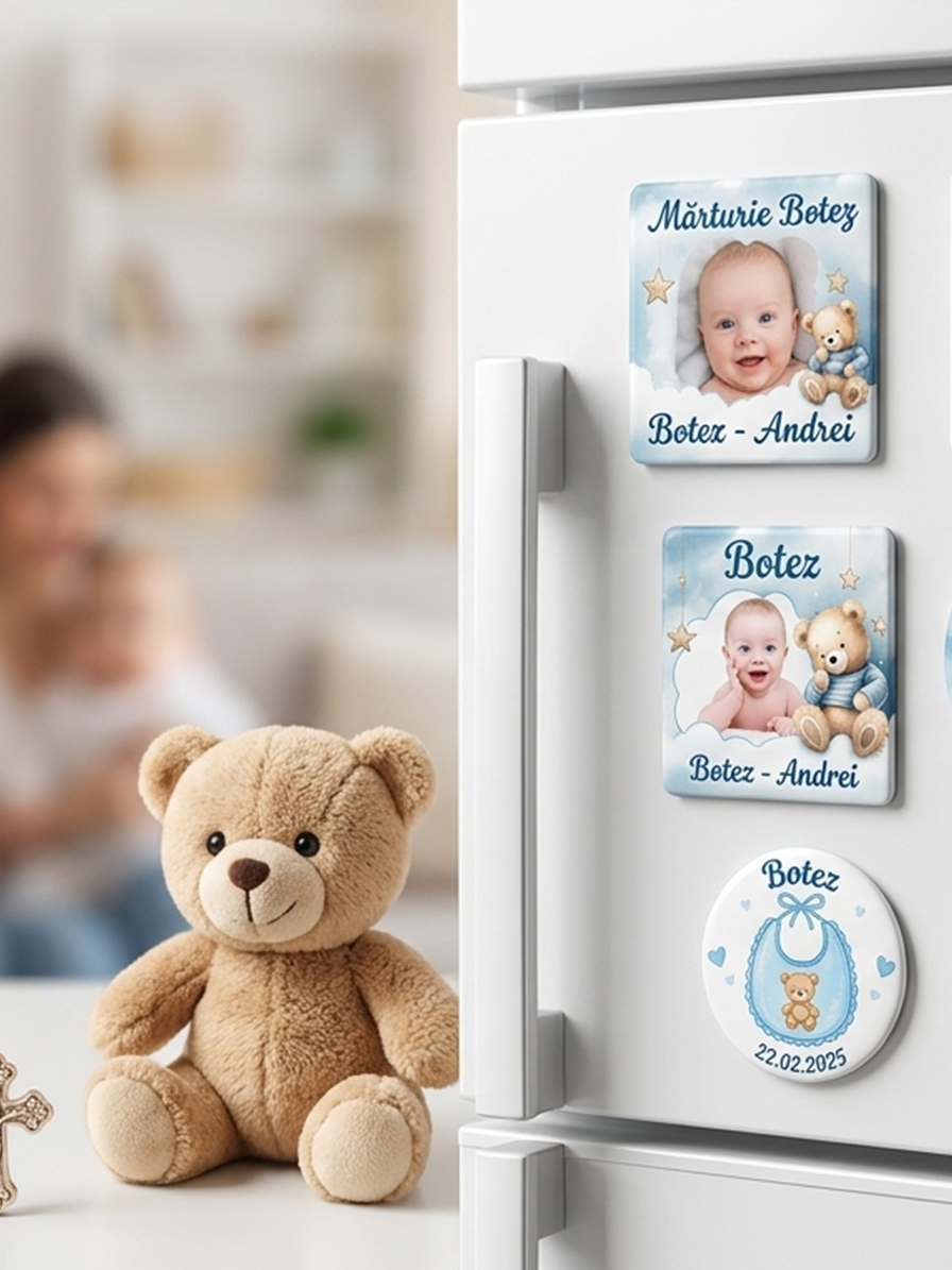 Mărturii magnetice Botez - produse handmade Dielma