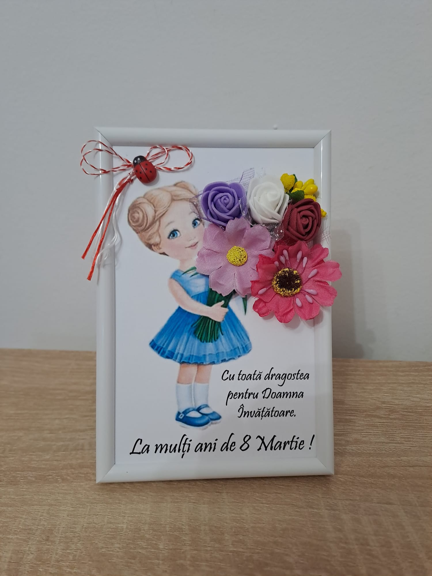 Tablou Handmade "Doamna Invatatoare - 8 Martie" Fetita - Tablouri 8 Martie