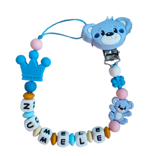 Lănțișor pentru suzetă, Ursulet Bleu, cod 20250011 - 