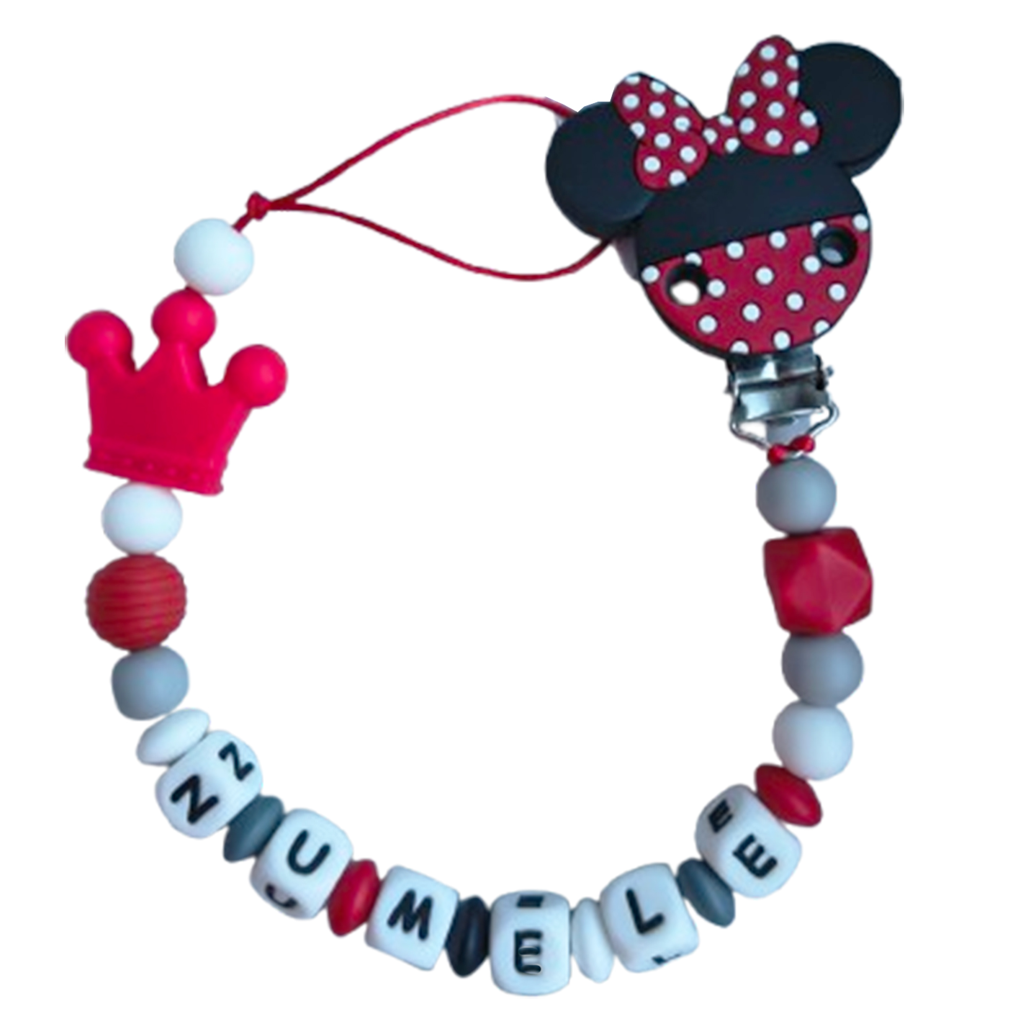 Lănțișor pentru suzetă, Minnie Mouse, cod 20250027 - 