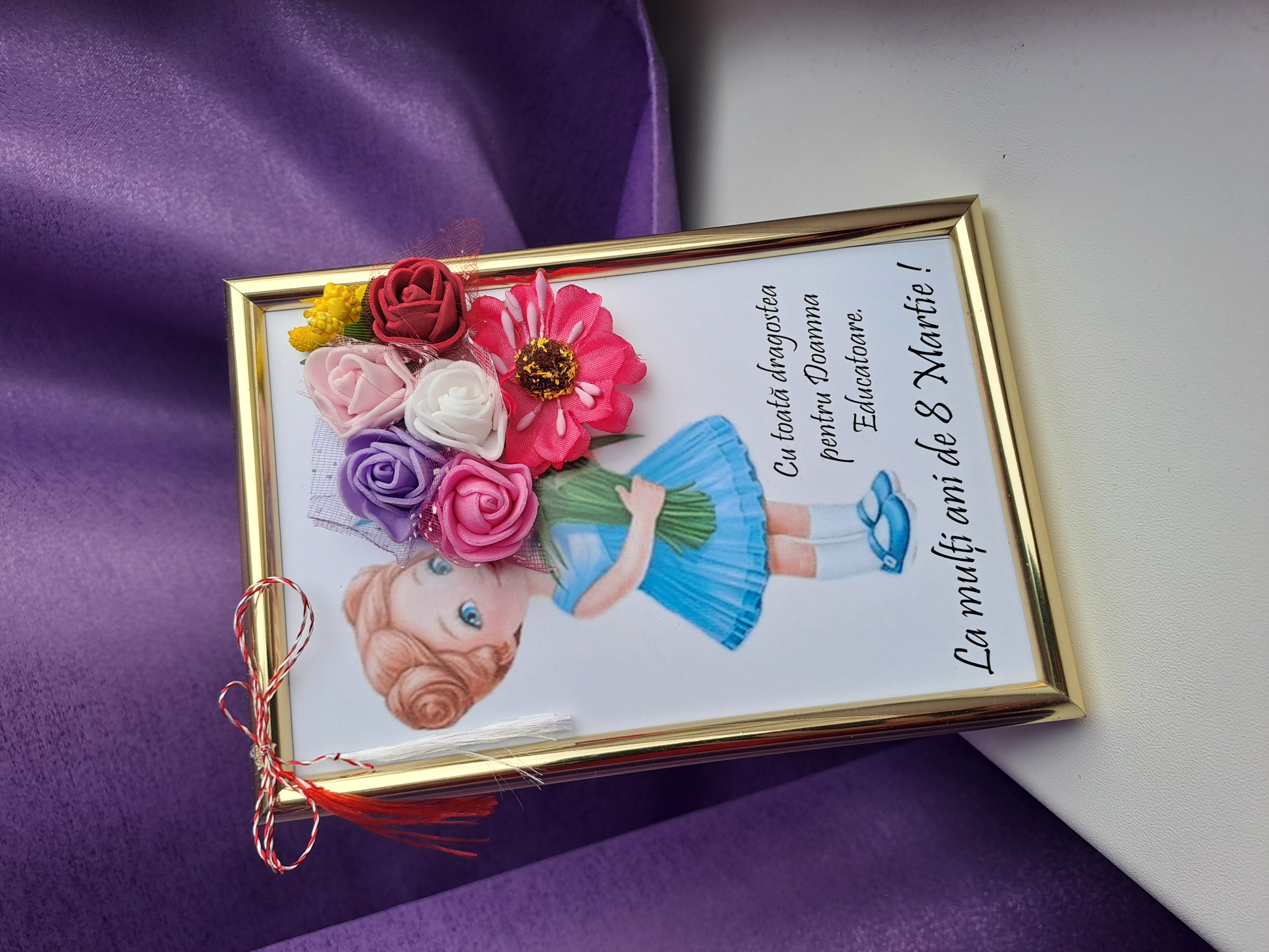 Tablou Handmade "Doamna Educatoare - 8 Martie" Fetita - Tablouri 8 Martie