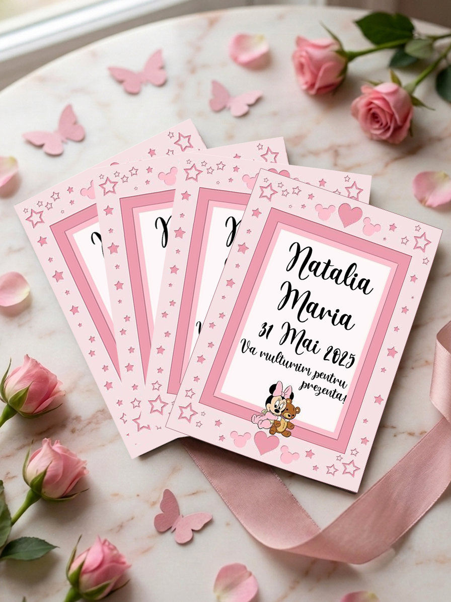 Marturie botez, magnet Minnie Mouse, model DLM-02 - Marturii magnetice Botez
