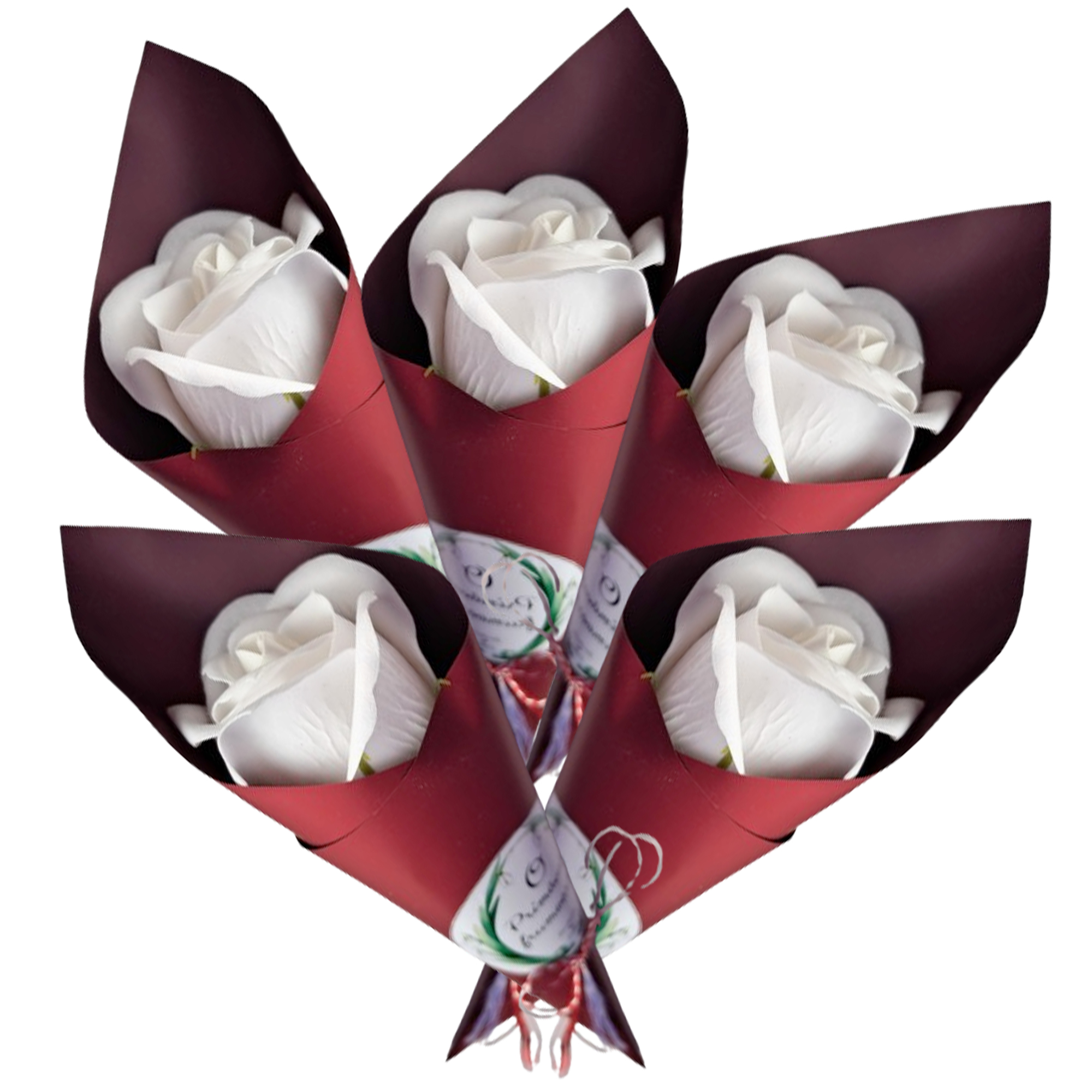 Trandafir alb in con grena - Trandafiri in con