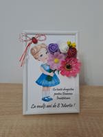 Tablou Handmade "Doamna Invatatoare - 8 Martie" Fetita - Tablouri 8 Martie