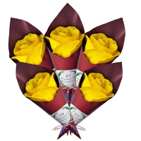 Trandafir galben in con grena