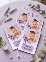Marturie botez, magnet floral mov, model DLM-13