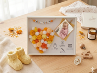 Tablou Handmade „Prima Mea Poveste” 15x20cm, Galben - Tablouri PomPom