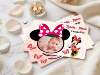 Marturie botez, magnet Minnie rosu, model DLM-19