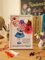 Tablou Handmade "Doamna Educatoare - 1 Martie" Fetita - Tablouri 1 Martie