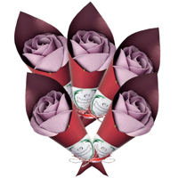 Trandafir mov pudra in con grena - 20250065