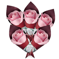 Trandafir roz aprins in con grena - 20250060