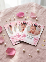 Marturie botez, magnet floral roz, model DLM-15
