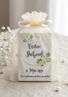 Marturie botez, magnet floral, model DLM-09 - imagine 2